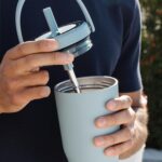 BrüMate Resa 25oz 100% Leakproof Travel Tumbler with Handle & Straw | Flexible SoftSip Straw | Silicone Sleeve for Durability | Stainless Steel | Cup Holder & Travel Friendly | (Mist) - Image 6