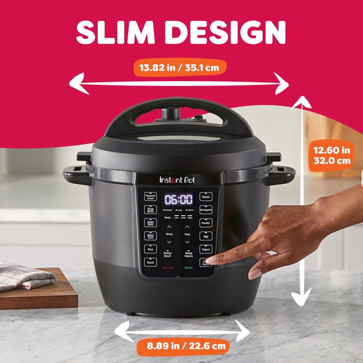 Instant Pot 6QT RIO, 7-in-1 Electric Multi-Cooker, Pressure Cooker, Slow Cook, Rice, Steamer, Sauté, Yogurt & Warmer, Black, 6 Quarts - Image 7