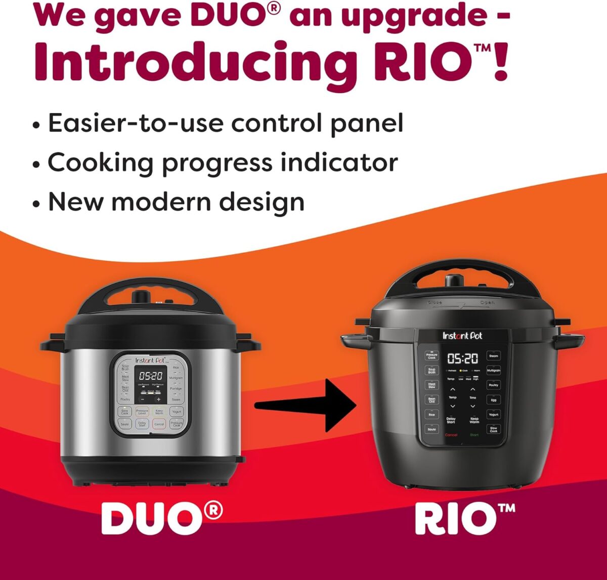 Instant Pot 6QT RIO, 7-in-1 Electric Multi-Cooker, Pressure Cooker, Slow Cook, Rice, Steamer, Sauté, Yogurt & Warmer, Black, 6 Quarts - Image 8