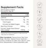 Humann SuperBeets Heart Chews, Nitric Oxide and Blood Pressure Support, Grape Seed Extract & Non-GMO Beet Root Powder Energy Supplement, Pomegranate Berry Flavor, 60 Count - Image 8