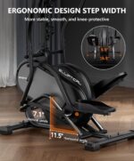 THERUN Elliptical Exercise Machine, 3-in-1 Cardio Climber Stepping Elliptical Machine for Home, Stair Stepper Elliptical Training Machines w/16 Levels Resistance, Pulse Sensor, LCD Monitor - Image 7