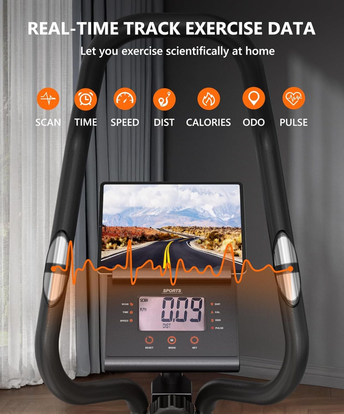 THERUN Elliptical Exercise Machine, 3-in-1 Cardio Climber Stepping Elliptical Machine for Home, Stair Stepper Elliptical Training Machines w/16 Levels Resistance, Pulse Sensor, LCD Monitor - Image 8