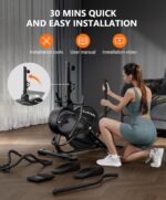 THERUN Elliptical Exercise Machine, 3-in-1 Cardio Climber Stepping Elliptical Machine for Home, Stair Stepper Elliptical Training Machines w/16 Levels Resistance, Pulse Sensor, LCD Monitor - Image 10