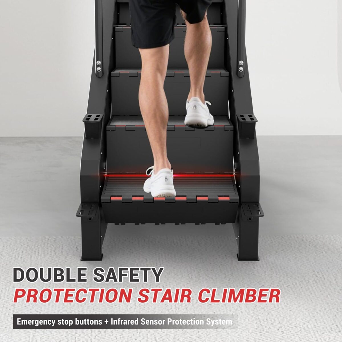 Stepper Machine, GMWD Stair Climber with LED Screen, Commercial Grade Stair Stepper Exercise Machine with 15 Resistance Levels, 441LBS, 24-164 Steps/Minute, Black - Image 6