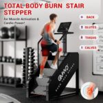 Stepper Machine, GMWD Stair Climber with LED Screen, Commercial Grade Stair Stepper Exercise Machine with 15 Resistance Levels, 441LBS, 24-164 Steps/Minute, Black - Image 7