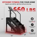 Stepper Machine, GMWD Stair Climber with LED Screen, Commercial Grade Stair Stepper Exercise Machine with 15 Resistance Levels, 441LBS, 24-164 Steps/Minute, Black - Image 8