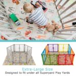 Toddleroo by North States - Superyard Folding ABC Baby Play Mat: Foldable Play Mat for Floors - Extra Large Playmat for Tummy Time - Indoor & Outdoor Use - 71 x 71 Inch - Image 5