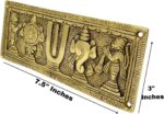 Brass Shankh Chakra Namah,Namam Showpiece Large 1 Piece (Yellow(Golden)) - Image 4