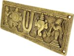 Brass Shankh Chakra Namah,Namam Showpiece Large 1 Piece (Yellow(Golden)) - Image 5