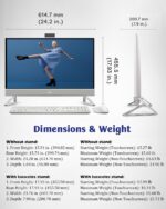 Dell Inspiron 27-inch All-in-One Desktop Computer, 27" FHD Touchscreen, Core 7 150U(Up to 5.4 GHz), Wireless KB & Mouse, NVIDIA GeForce MX570A GDDR6, Wi-Fi 6E, Windows 11 Pro (32GB RAM, 1TB SSD) - Image 7