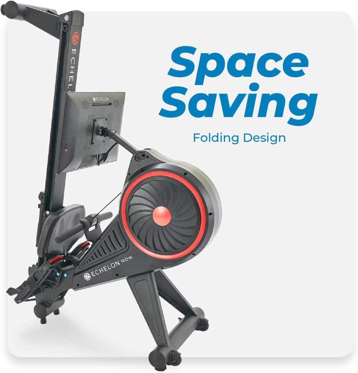 Echelon Row Series – Foldable Rowing Machine for Full-Body, Low-Impact Workouts with 22” Rotating HD Screen, Built-In Soundbar, Bluetooth Resistance & 30-Day Membership with Live Classes - Image 9