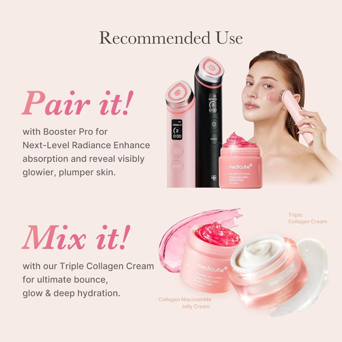 medicube Collagen Jelly Cream- Niacinamide & Freeze-Dried Hydrolyzed Collagen - Boosts skin's barrier hydration and gives 24h Glow & Lifted Look - Korean skincare (1.69 Fl Oz (Pack of 1)) - Image 7