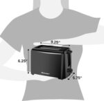 Elite Gourmet ECT1027B Cool Touch Toaster with 6 Temperature Settings & Extra Wide 1.25" Slots for Bagels, Waffles, Specialty Breads, Puff Pastry, Snacks, ETL Certified, 2 Slices, Black - Image 7