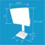 Carex Day-Light Elite Bright Sunlight Therapy Lamp, 10000 LUX Therapy Lamp at 12 Inches, LED Bright White Light with Adjustable Height and Brightness Levels for Mood, White - Image 4