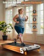 Walking Pad Treadmill, BestGod Incline Under Desk Treadmill 330lbs Capacity, 2.5HP Portable Treadmills for Home, Compact Treadmills Mini Walking Pad, Running Machine with Remote Control - Image 3