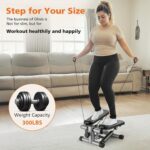 OLIXIS Steppers for Exercise at Home Workout Equipment, Mini Stepper Exercise Machine for Senior Citizens, Twist Stepper with Resistance Bands, Cardio Weight Loss Equipment Home Fitness - Image 3