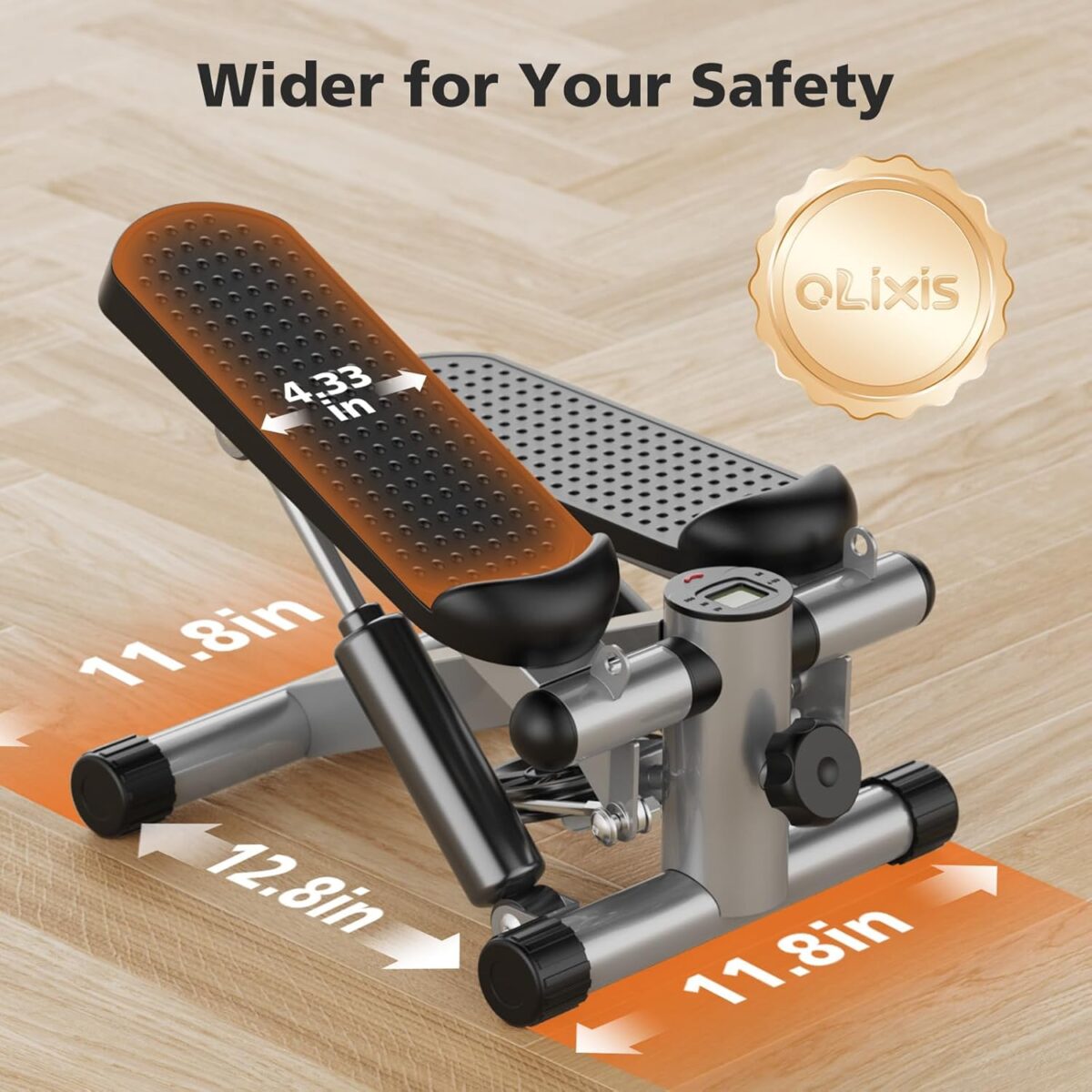 OLIXIS Steppers for Exercise at Home Workout Equipment, Mini Stepper Exercise Machine for Senior Citizens, Twist Stepper with Resistance Bands, Cardio Weight Loss Equipment Home Fitness - Image 6