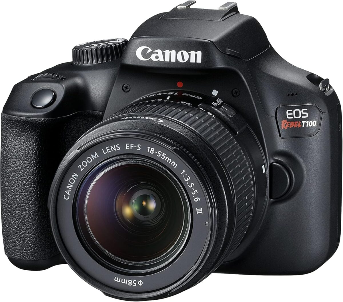 Canon EOS Rebel T100 DSLR Camera with EF-S 18-55mm f/3.5-5.6 III Lens, 18MP APS-C CMOS Sensor, Built-in Wi-Fi, Optical Viewfinder, Impressive Images & Full HD Videos, Includes 32GB SD Card - Image 4
