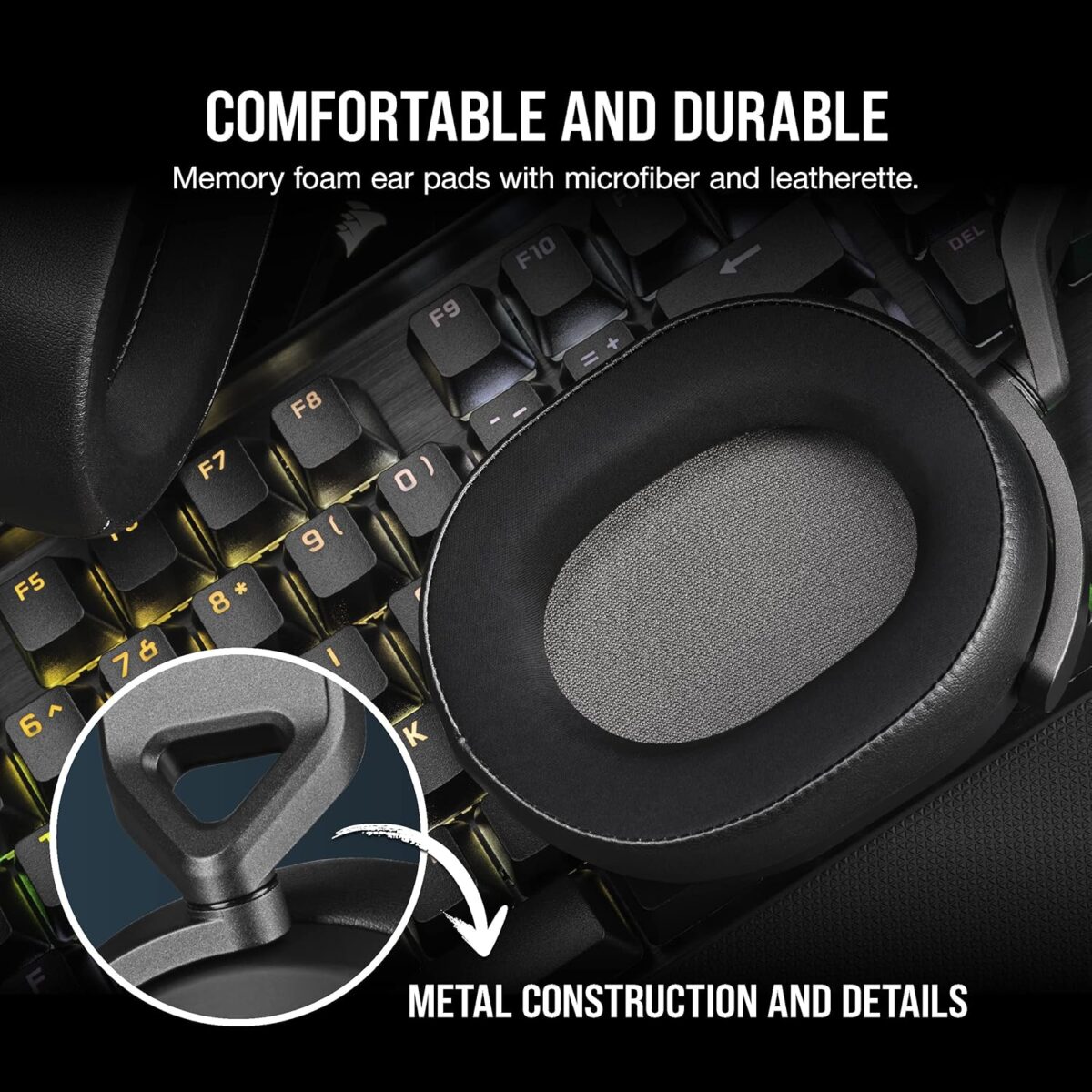 CORSAIR HS65 SURROUND Multiplatform Wired Gaming Headset – Dolby Atmos – SonarWorks SoundID – iCUE Compatible – PC, Mac, PS5, PS4, Xbox, Nintendo Switch, Mobile – Carbon - Image 6