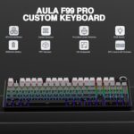 AULA F99 Pro Wireless Mechanical Keyboard with Knob,Gasket Structure,Tri-Mode BT5.0/USB-C/2.4GHz Hot Swappable Keyboard,Creamy Sound,RGB Backlit PBT Keycaps Computer Gaming Keyboards - Image 3