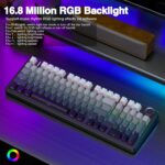 AULA F99 Pro Wireless Mechanical Keyboard with Knob,Gasket Structure,Tri-Mode BT5.0/USB-C/2.4GHz Hot Swappable Keyboard,Creamy Sound,RGB Backlit PBT Keycaps Computer Gaming Keyboards - Image 5