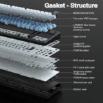 AULA F99 Pro Wireless Mechanical Keyboard with Knob,Gasket Structure,Tri-Mode BT5.0/USB-C/2.4GHz Hot Swappable Keyboard,Creamy Sound,RGB Backlit PBT Keycaps Computer Gaming Keyboards - Image 7
