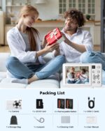 4K Digital Camera, 64MP Autofocus Vlogging Camera with Front Rear Lens, Flash, 16X Zoom, Anti-Shake, 32GB Card, Compact Point Shoot Camera for Teens Adult Beginner Travel Photography(White) - Image 9