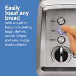 Hamilton Beach 2 Slice Toaster with Extra-Wide Slots, Bagel Setting, Toast Boost, Slide-Out Crumb Tray, Auto-Shutoff & Cancel Button, Defrost Function, Stainless Steel (22794) - Image 3