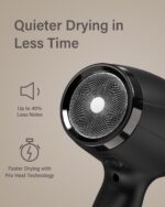 Ionic Hair Dryer with Diffuser, Blow Dryer, Professional 1875W Powerful AC Motor Hairdryer with 8.2Ft Cord for Women & Men, Fast-Drying Blow Dryer with Nozzle for Home, Salon - Image 6