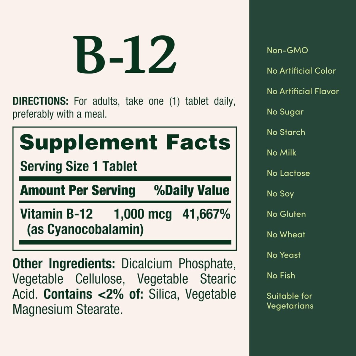 Nature's Bounty Vitamin B12 1000 mcg Supplements, Supports Energy Metabolism, 200 Ct - Image 6