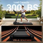 Treadmills for Home, 15% Incline Treadmill, Folding Treadmill Filpped Screen and Heart Rate Sensor, 3.0HP Quiet Brushless Dual Cushion System, 300lbs Weight Capacity - Image 5