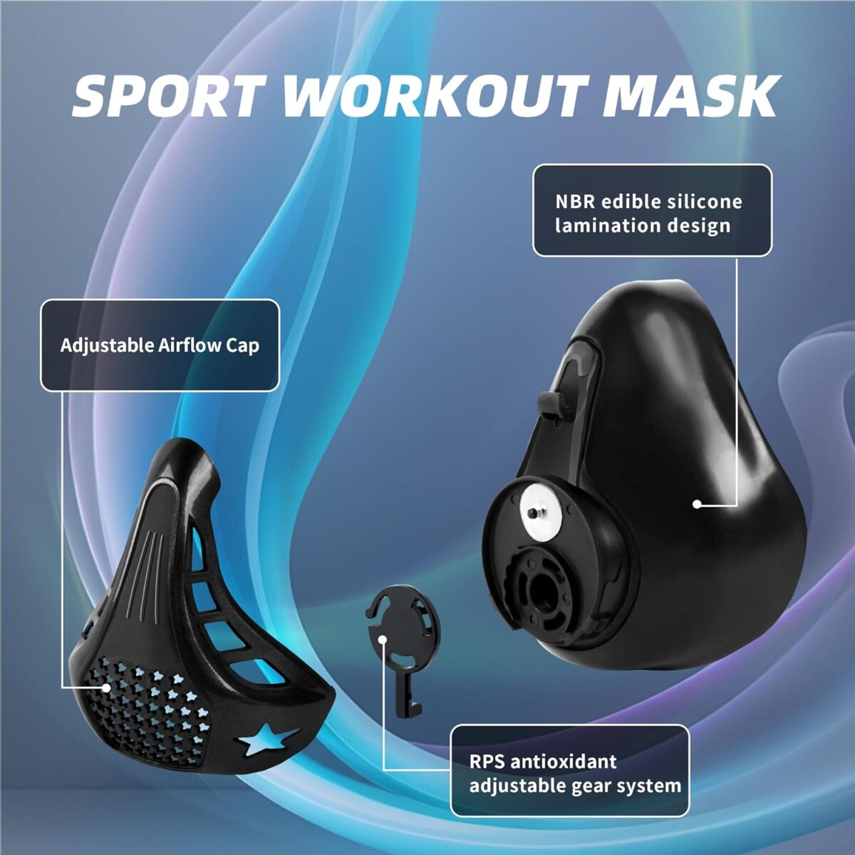 High Altitude Mask,Workout Training Mask，Training Mask- Suitable for Gym, Cardio, Fitness, Running, Endurance and HIIT Training - Image 3