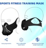 High Altitude Mask,Workout Training Mask，Training Mask- Suitable for Gym, Cardio, Fitness, Running, Endurance and HIIT Training - Image 5
