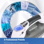 BEAUTURAL 1800-Watt Steam Iron with Digital LCD Screen, Double-Layer and Ceramic Coated Soleplate, 3-Way Auto-Off, 9 Preset Temperature and Steam Settings for Variable Fabric Gray - Image 3