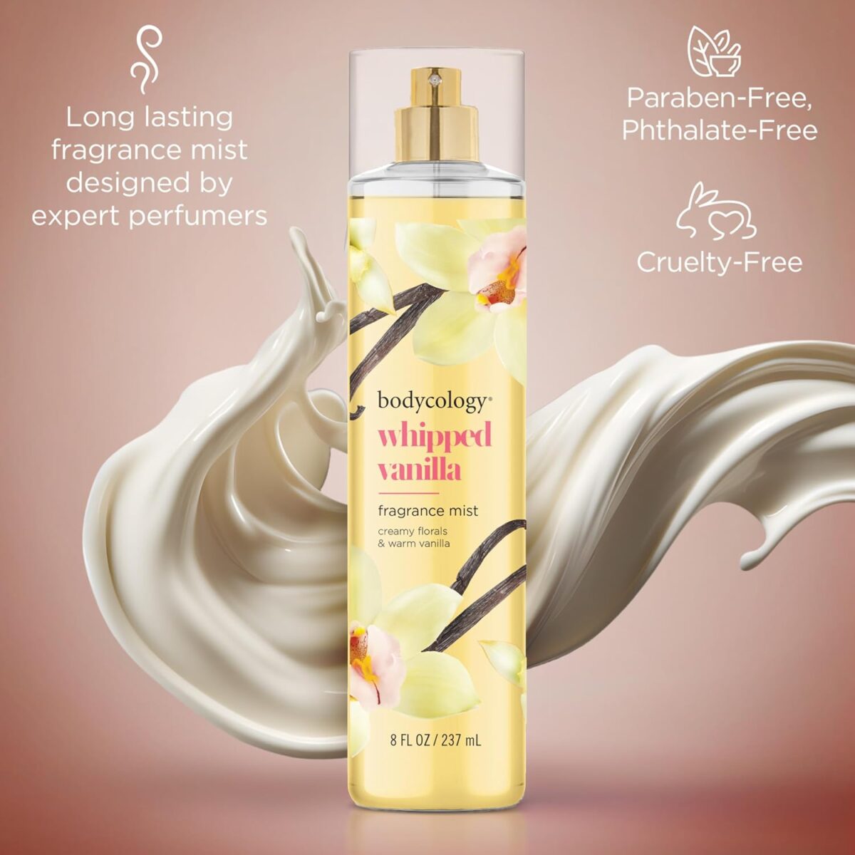 Bodycology Long-Lasting Fragrance Body Mist, Whipped Vanilla, 8 fl oz - Image 6