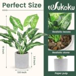 16" Small Fake Plants Artificial Tropical Faux Plants Indoor Desk Plant for Home Office Kitchen Shelf Sage Green Decor - Image 4