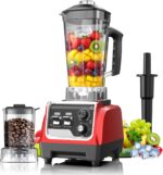 1800W Smoothie Blender and Grinder Combo 70OZ Large Capacity Countertop Blenders for Kitchen High Speed Blender for Smoothies Ice Crushing Frozen Drinks Puree (Dark Red) - Image 2