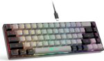 65% Gaming Keyboard, Wired Backlit Mini Keyboard, Ultra-Compact Anti-Ghosting No-Conflict 68 Keys Membrane Gaming Wired Keyboard for PC Laptop Windows Gamer - Image 2