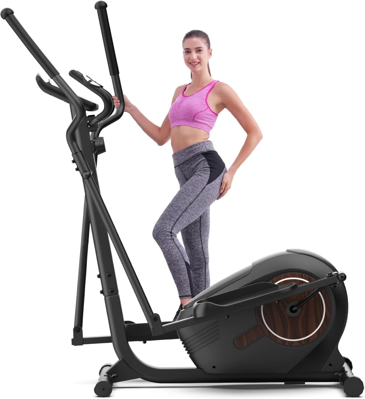 ANCHEER Elliptical Machine, Elliptical Exercise Machine with Quiet Magnetic Drive,14 Resistance Levels, Pulse Rate Monitor, LCD Monitor, 15.5IN Stride, Elliptical Trainer for Home - Image 2