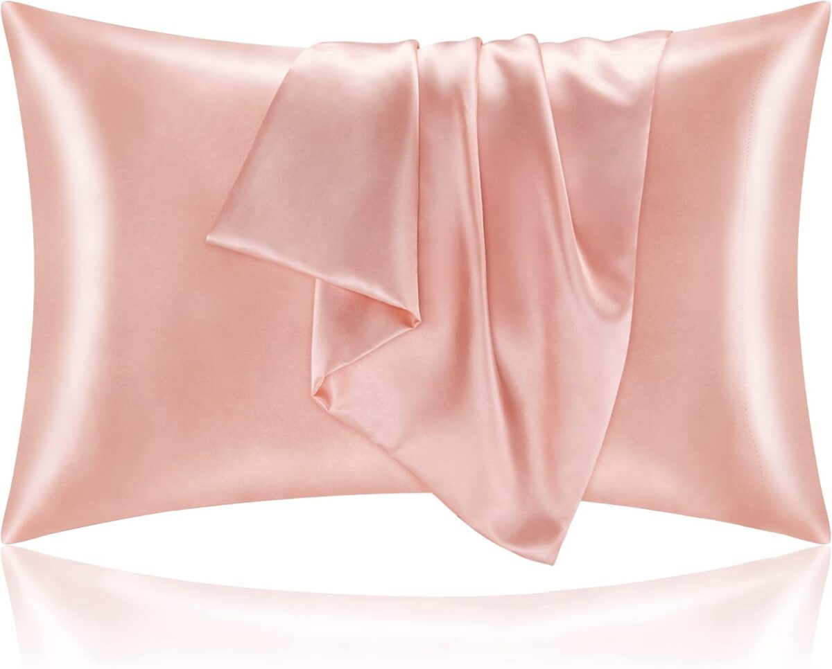 BEDELITE Satin Pillowcase for Hair and Skin, Super Soft and Cooling Similar to Silk Pillow Cases 2 Pack with Envelope Closure, Gift for Women Men(20"x26" Standard Size, Coral) - Image 2