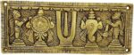 Brass Shankh Chakra Namah,Namam Showpiece Large 1 Piece (Yellow(Golden)) - Image 2