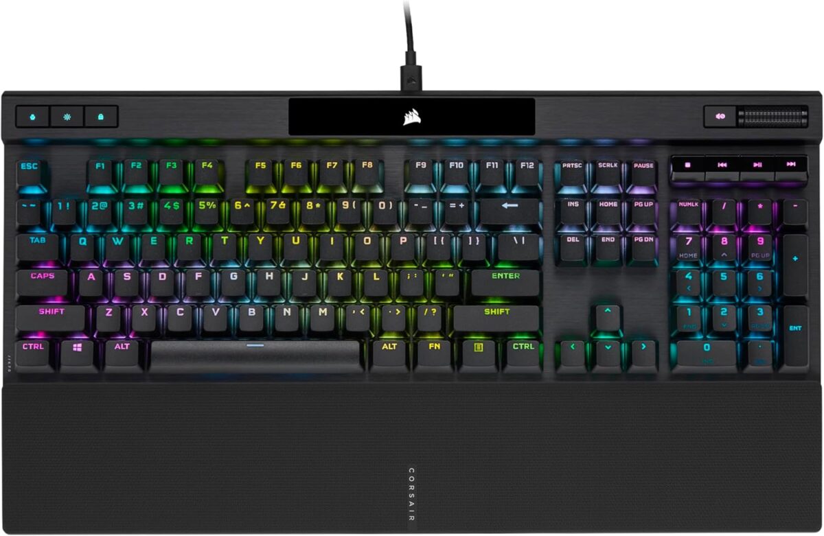CORSAIR K70 RGB PRO Mechanical Wired Gaming Keyboard – Cherry MX Red Linear Switches, SOCD, PBT Double-Shot Keycaps, 8000Hz Hyper-Polling, NKRO, Anti-Ghosting, Tournament Switch, QWERTY NA – Black - Image 2
