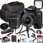 Canon EOS 2000D / Rebel T7 DSLR Camera w/EF-S 18-55mm F/3.5-5.6 Zoom Lens + 64GB Memory, LED Video Light, Case, Gripster Tripod, and More (Essential Bundle) (Renewed) - Image 2