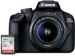 Canon EOS Rebel T100 DSLR Camera with EF-S 18-55mm f/3.5-5.6 III Lens, 18MP APS-C CMOS Sensor, Built-in Wi-Fi, Optical Viewfinder, Impressive Images & Full HD Videos, Includes 32GB SD Card - Image 2
