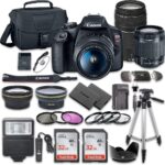 Canon EOS Rebel T7 DSLR Camera Bundle with Canon EF-S 18-55mm f/3.5-5.6 is II Lens + Canon EF 75-300mm f/4-5.6 III Lens + 2pc SanDisk 32GB Memory Cards + Accessory Kit (Renewed) - Image 2