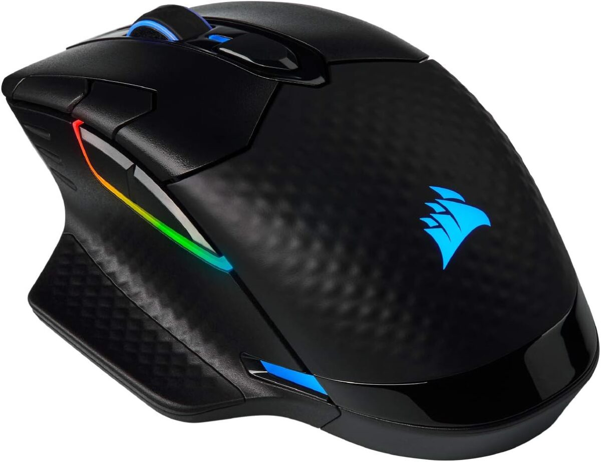 Corsair Dark Core RGB Pro SE, FPS/MOBA Gaming Mouse with SLIPSTREAM Technology, Black, Backlit RGB LED, 18000 DPI, Optical, Qi wireless charging certified - Image 2