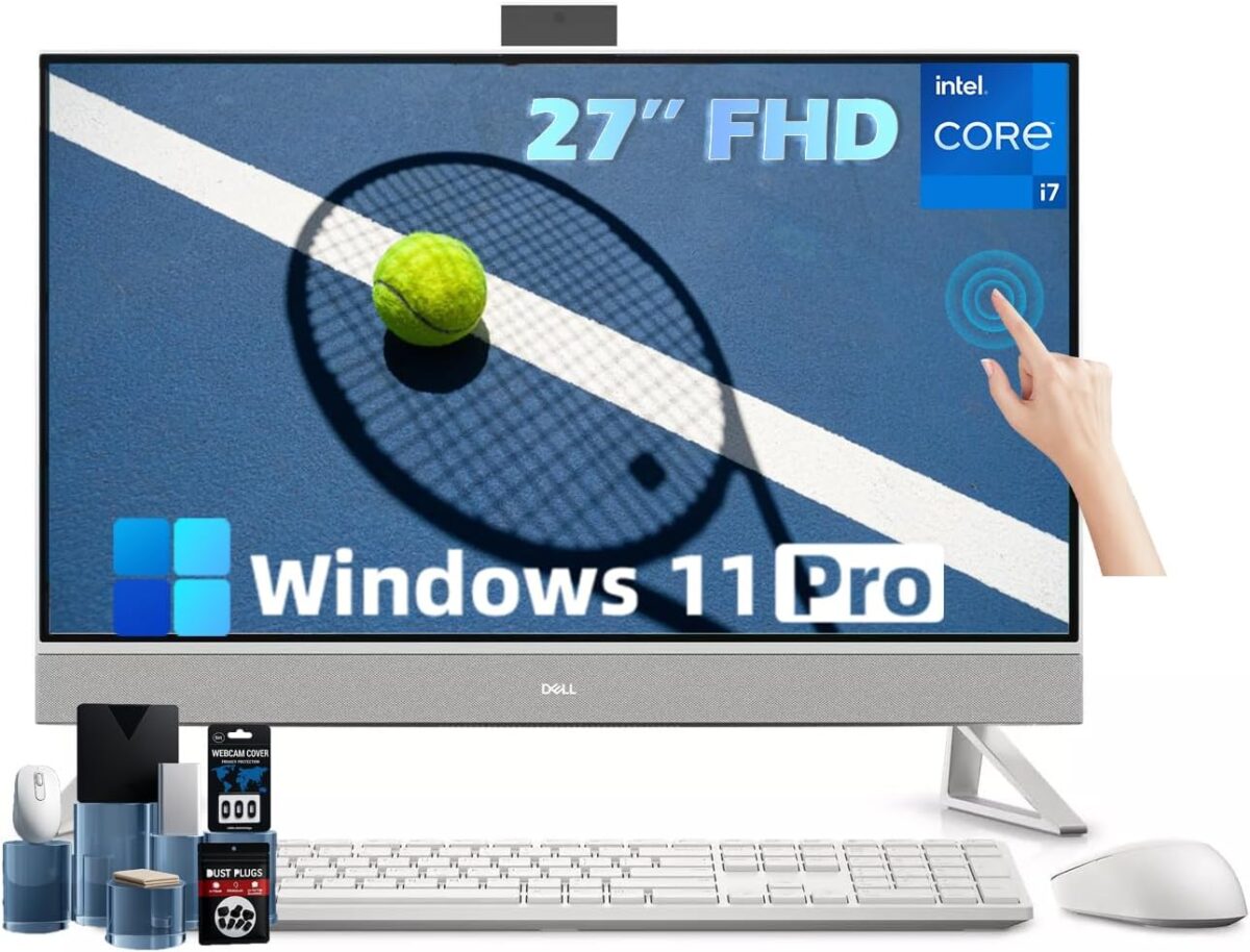 Dell Inspiron 27-inch All-in-One Desktop Computer, 27" FHD Touchscreen, Core 7 150U(Up to 5.4 GHz), Wireless KB & Mouse, NVIDIA GeForce MX570A GDDR6, Wi-Fi 6E, Windows 11 Pro (32GB RAM, 1TB SSD) - Image 2