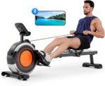 Dripex Rowing Machines for Home Use, Rowing Machine Max 350 LBS, Magnetic Rower with 16 Levels of Workout Resistance, Dual Slide Rail, Bluetooth App Supported, LCD Monitor,Row Machine for Gym Exercise - Image 2