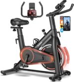Exercise Bike, Adjustable Magnetic Resistance Stationary Bikes for Home with App Compatible, Quiet Indoor Cycling Bike with 350lbs Weight Capacity Comfortable Seat, Digital Monitor & Phone Mount - Image 2