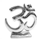 Hindu Religious Symbol OM Idol Silver Metal Statue for Car Dashboard | Mandir Pooja Murti | Temple Puja | Home Decor | Office Showpiece - Image 2